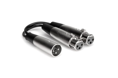 Y Cable Dual XLR3F to XLR3M 6 in YXF-119