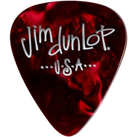 Dunlop Red Pearl Celluloid Standard Guitar Picks Medium 12 Pack, 483P09MD