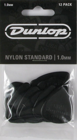 Dunlop Nylon Standard 1.0 Black, pack of 12, 44P10