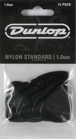 Dunlop Nylon Standard 1.0 Black, pack of 12, 44P10