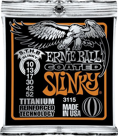 Ernie Ball 3115 Coated Electric Titanium RPS Skinny Top/ Heavy Bottom Slinky .010 - .052