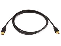 USB 2.0 Type-A to Type-A Cable - 28/24AWG, Gold Plated, Black, 6ft
