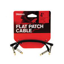 D'Addario Flat Patch Cable, 4in Right Angle, Twin PK, PW-FPRR-204