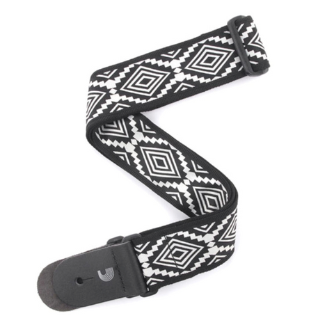 D'Addario Woven Guitar Strap, Guatemalan, Black T20W1413