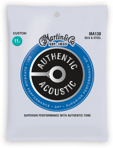Martin MA130 SP Silk and Steel Authentic Acoustic Guitar Strings Silk and Steel 11.5-47
