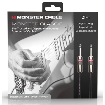 Monster Cable 21' Classic Guitar Cable, Straight to Straight, CLAS-1-21WW