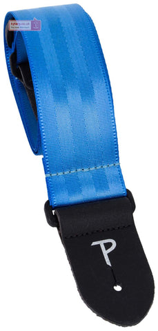 Perri's Leathers 2” Blue Seatbelt Guitar Strap, 1697