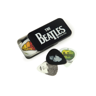 D'Addario Beatles Signature Guitar Pick Tins, Logo, Medium 1CAB4-15BT1