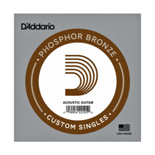 D'Addario PB047 Phosphor Bronze Wound Acoustic Guitar Single String, .047