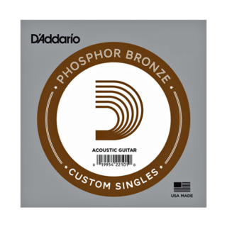 D'Addario PB027 Phosphor Bronze Wound Acoustic Guitar Single String, .027