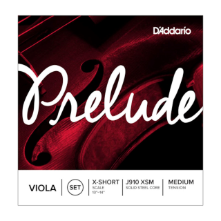 D'Addario Prelude Viola String Set, Extra Short Scale, Medium Tension J910 XSM