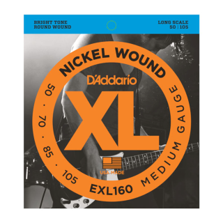 DAddario EXL160 Nickel Wound Bass, Medium, 50-105, Long Scale