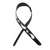 D'Addario Deluxe Leather Guitar Strap, Paisley Window. Black with White L25W1411