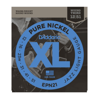 DAddario EPN21 Pure Nickel, Jazz Light, 12-51
