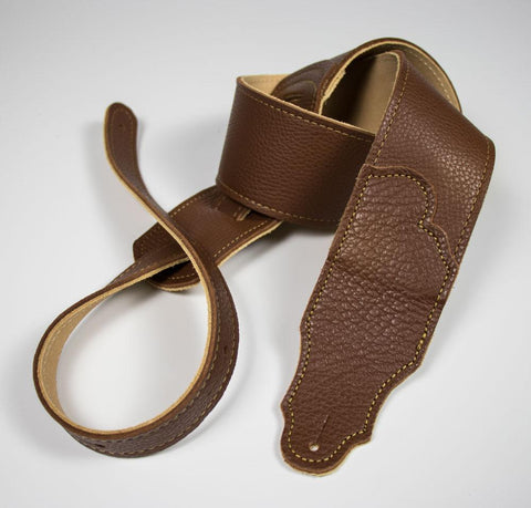Franklin 2.5" Original Natural Glove Leather Guitar Strap, FS-CA-G