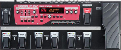 music looper pedal Boss RC-300 Loop Station 3-track Looper Pedal