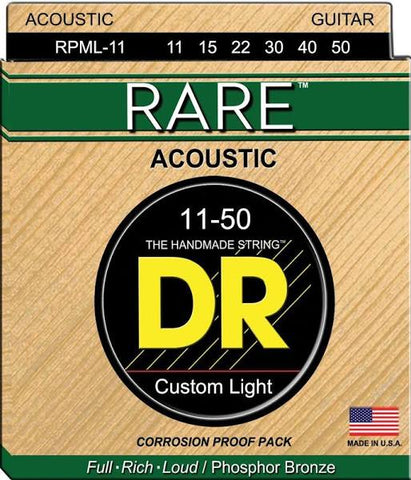 Dr Rare RPML-11 Phosphor Bronze Acoustic Guitar Strings