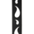 D'Addario Deluxe Leather Guitar Strap, Paisley Window. Black with White L25W1411