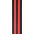 D'Addario Deluxe Leather Guitar Strap,Racing Stripes. Black with Red Stripes L25W1400