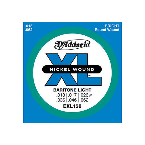 D'Addario EXL158 Nickel Wound, Baritone Light, 13-62
